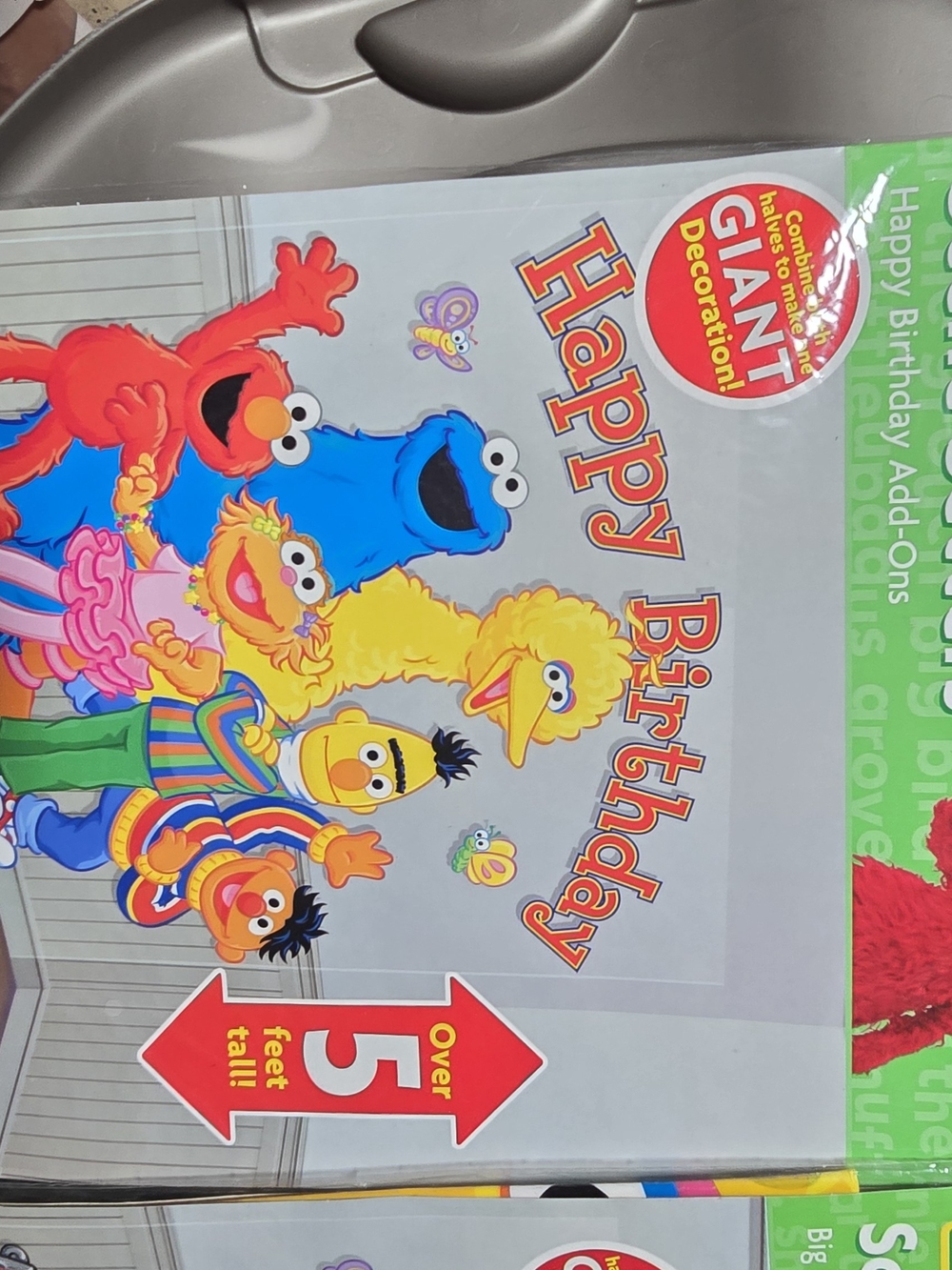 Sesame Street Happy Birthday Giant Decoration Plus Wall Decor Bundle